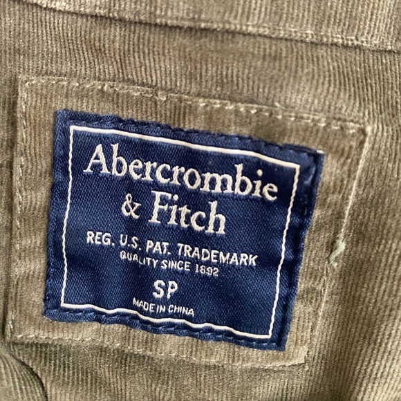 Abercrombie and Fitch Moss Green Corduroy Romper Size Small Petite - Picture 2 of 2
